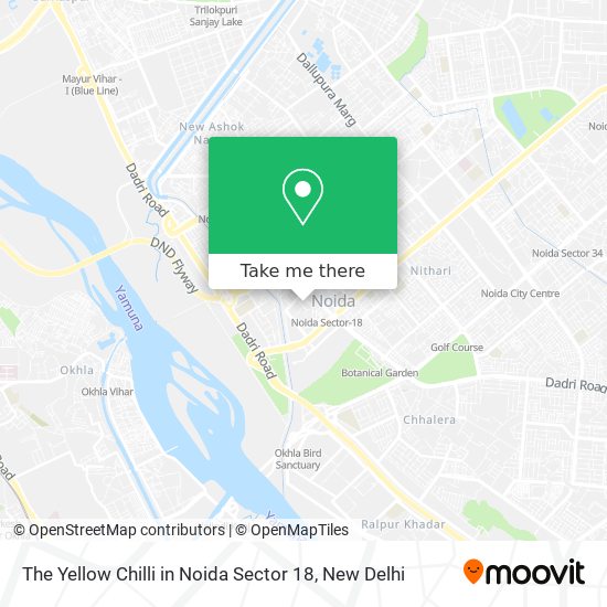 The Yellow Chilli in Noida Sector 18 map