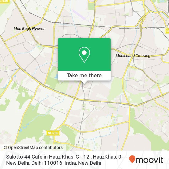 Salotto 44 Cafe in Hauz Khas, G - 12 , HauzKhas, 0, New Delhi, Delhi 110016, India map