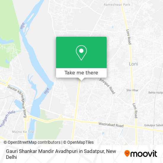Gauri Shankar Mandir Avadhpuri in Sadatpur map
