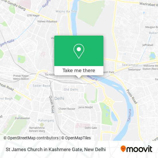St James Church in Kashmere Gate map