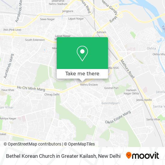 Bethel Korean Church in Greater Kailash map