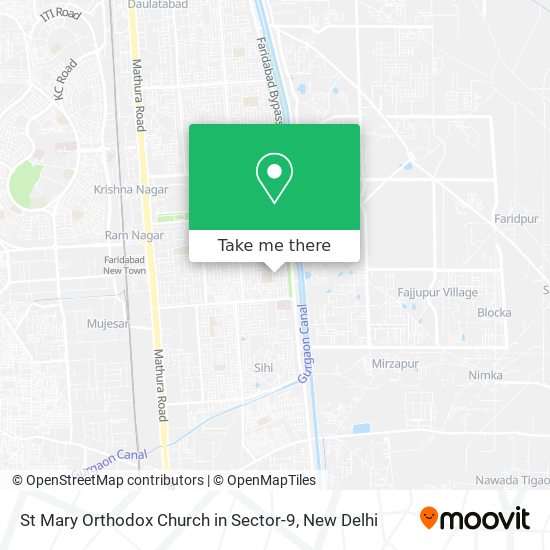St Mary Orthodox Church in Sector-9 map