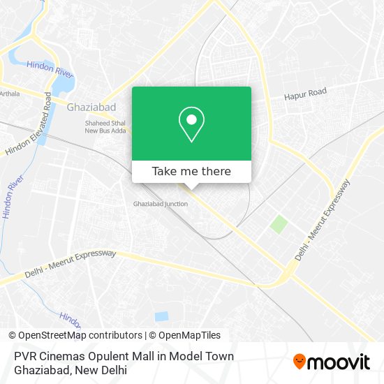 PVR Cinemas Opulent Mall in Model Town Ghaziabad map