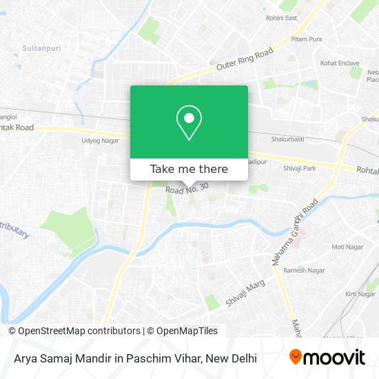 Arya Samaj Mandir in Paschim Vihar map