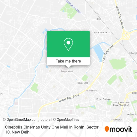 Cinepolis Cinemas Unity One Mall in Rohini Sector 10 map