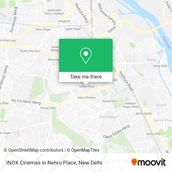 INOX Cinemas in Nehru Place map