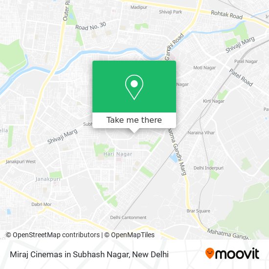 Miraj Cinemas in Subhash Nagar map