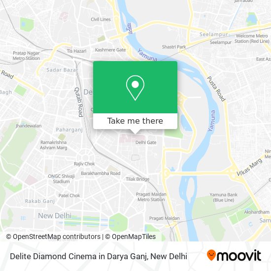 Delite Diamond Cinema in Darya Ganj map