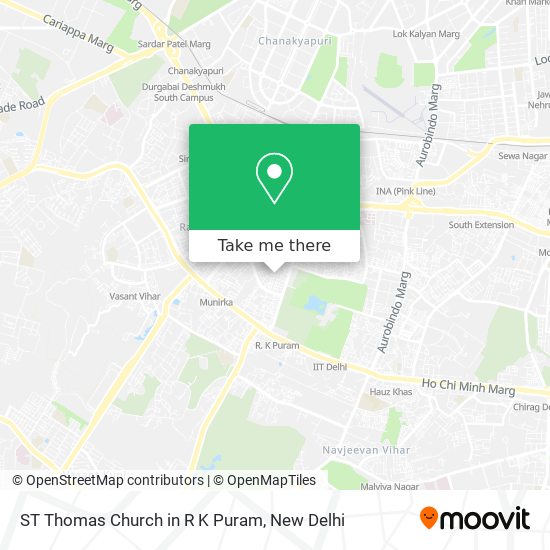 ST Thomas Church in R K Puram map
