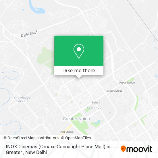 INOX Cinemas (Omaxe Connaught Place Mall) in Greater map