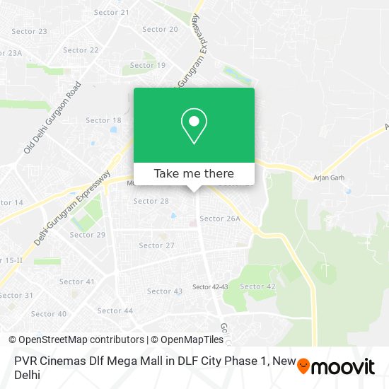 PVR Cinemas Dlf Mega Mall in DLF City Phase 1 map