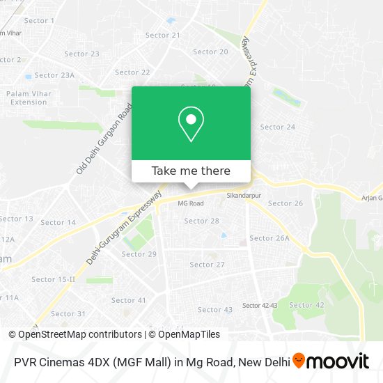 PVR Cinemas 4DX (MGF Mall) in Mg Road map