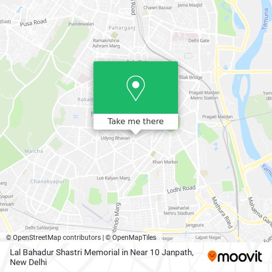 Lal Bahadur Shastri Memorial in Near 10 Janpath map