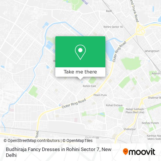 How to get to Budhiraja Fancy Dresses in Rohini Sector 7 in Delhi by bus metro or train