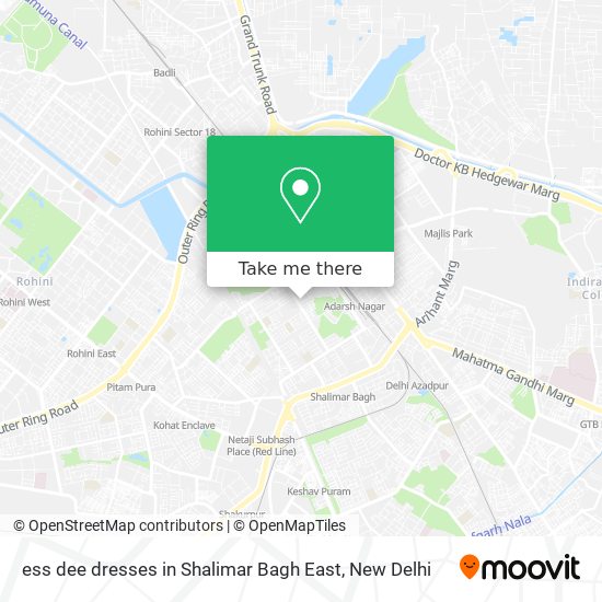 ess dee dresses in Shalimar Bagh East map