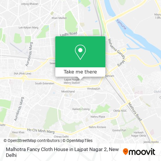 Malhotra Fancy Cloth House in Lajpat Nagar 2 map