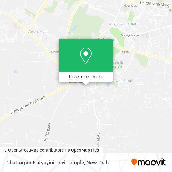 Chattarpur Katyayini Devi Temple map