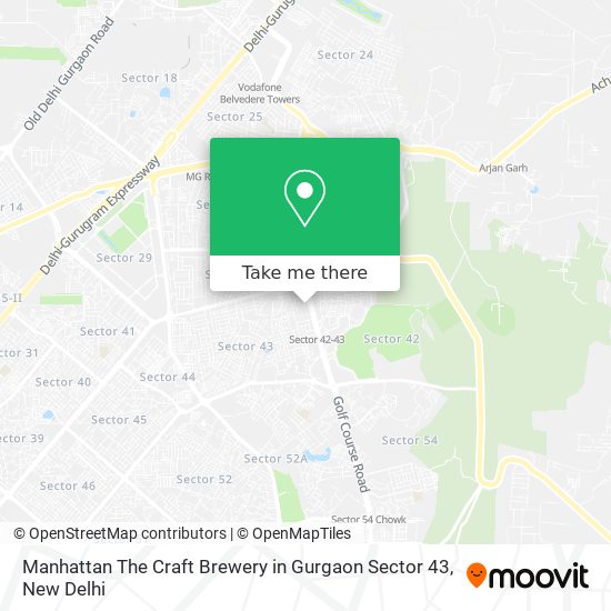 Manhattan The Craft Brewery in Gurgaon Sector 43 map