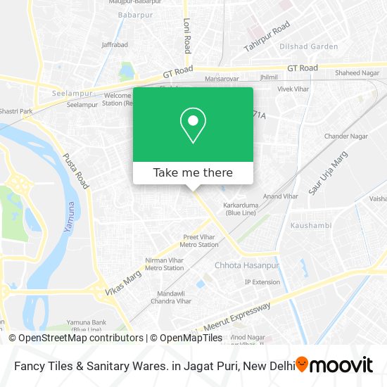 Fancy Tiles & Sanitary Wares. in Jagat Puri map