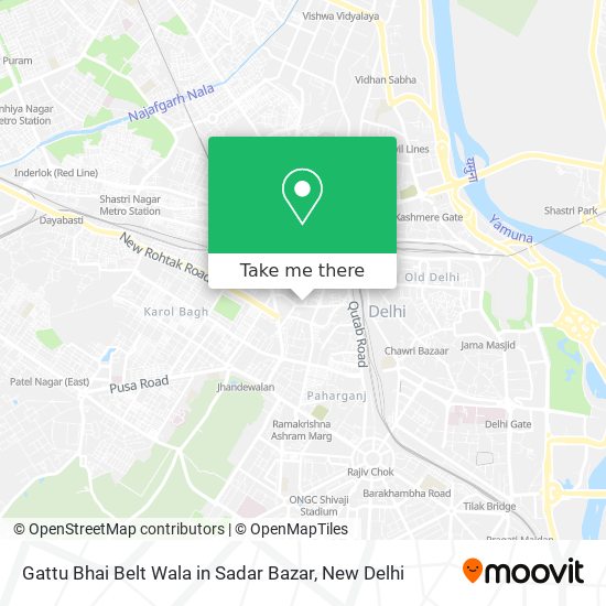 Gattu Bhai Belt Wala in Sadar Bazar map