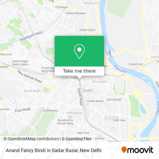 Anand Fancy Bindi in Sadar Bazar map