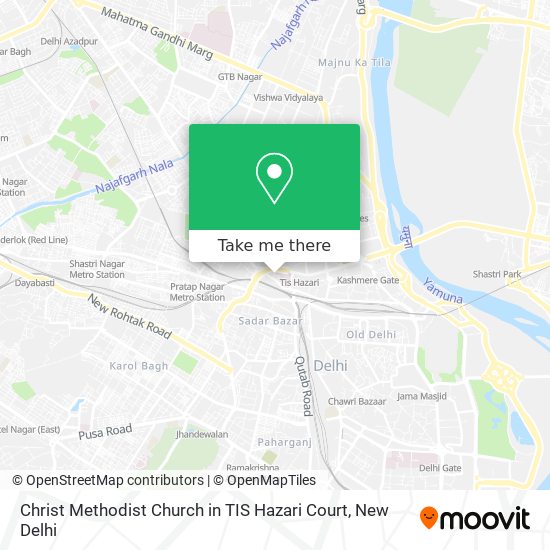Christ Methodist Church in TIS Hazari Court map