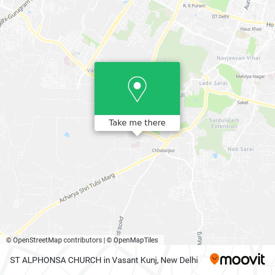 ST ALPHONSA CHURCH in Vasant Kunj map