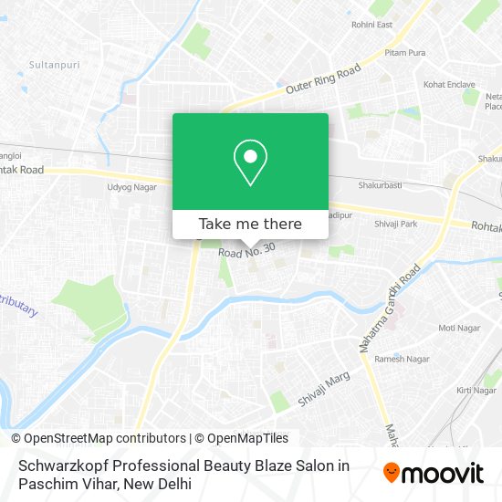 Schwarzkopf Professional Beauty Blaze Salon in Paschim Vihar map