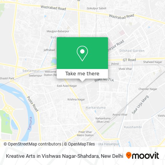 Kreative Arts in Vishwas Nagar-Shahdara map