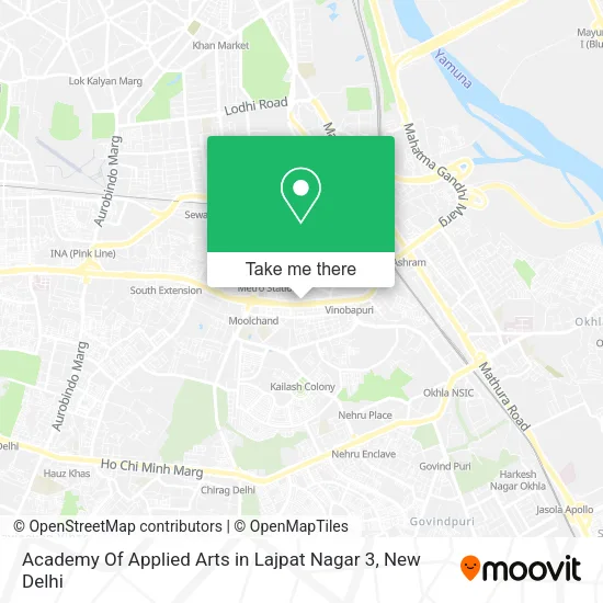 Academy Of Applied Arts in Lajpat Nagar 3 map