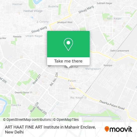 ART HAAT FINE ART Institute in Mahavir Enclave map