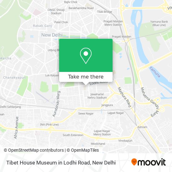 Tibet House Museum in Lodhi Road map