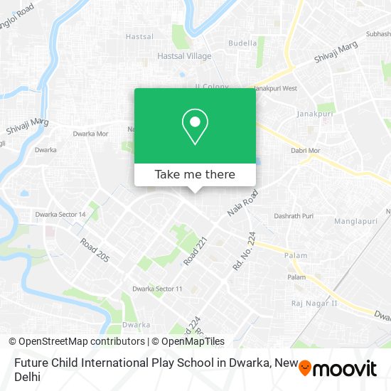 Future Child International Play School in Dwarka map