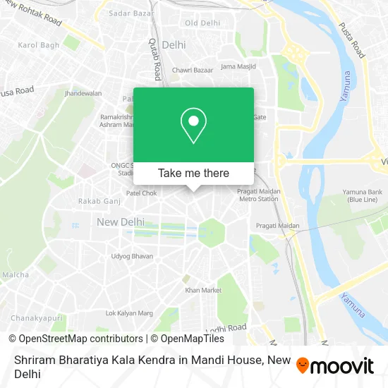 Shriram Bharatiya Kala Kendra in Mandi House map