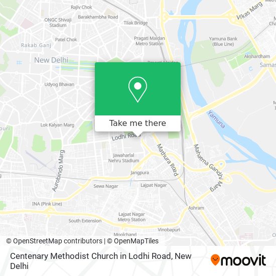 Centenary Methodist Church in Lodhi Road map