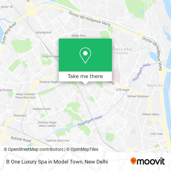B One Luxury Spa in Model Town map