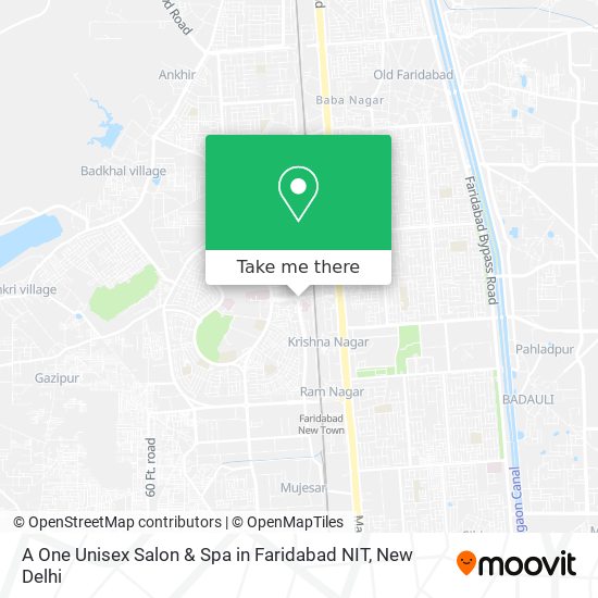 A One Unisex Salon & Spa in Faridabad NIT map