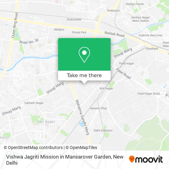 Vishwa Jagriti Mission in Mansarover Garden map