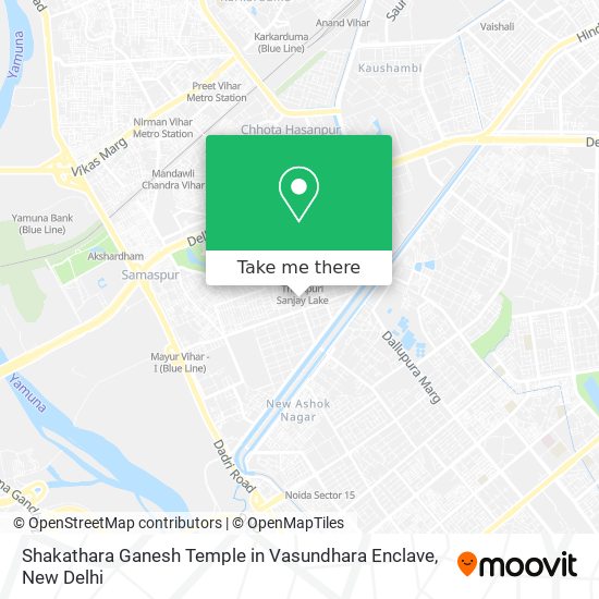 Shakathara Ganesh Temple in Vasundhara Enclave map