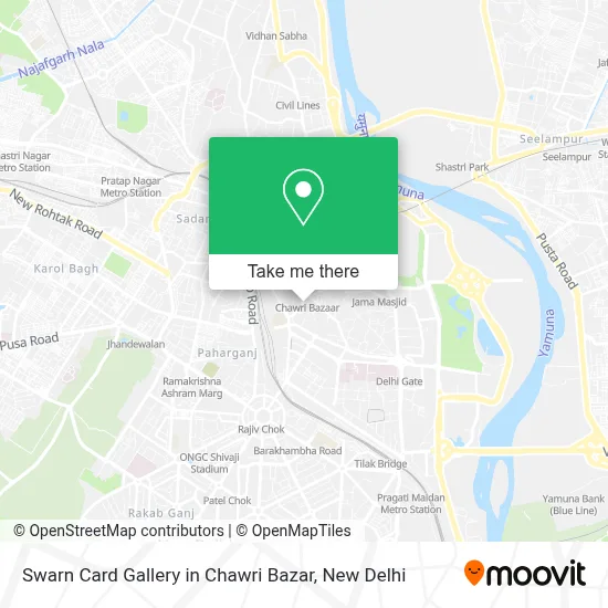 Swarn Card Gallery in Chawri Bazar map