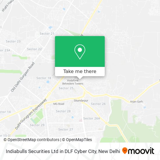 Indiabulls Securities Ltd in DLF Cyber City map