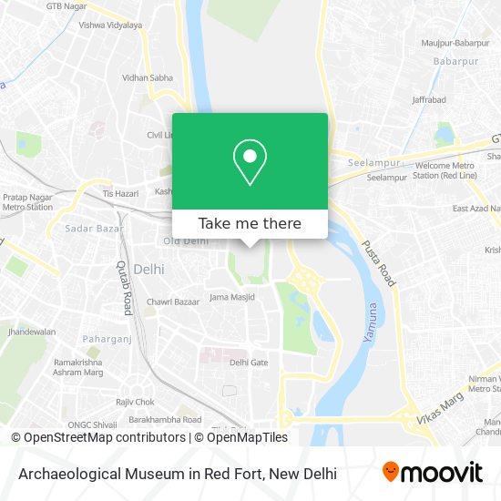 Archaeological Museum in Red Fort map