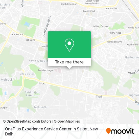 OnePlus Experience Service Center in Saket map