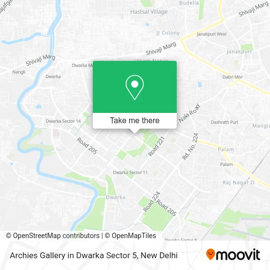 Archies Gallery in Dwarka Sector 5 map