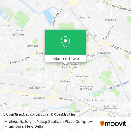 Archies Gallery in Netaji Subhash Place Complex-Pitampura map