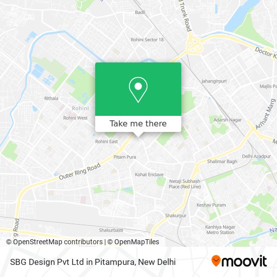 SBG Design Pvt Ltd in Pitampura map
