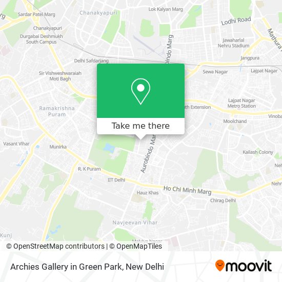 Archies Gallery in Green Park map