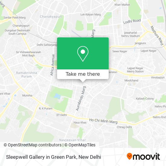 Sleepwell Gallery in Green Park map
