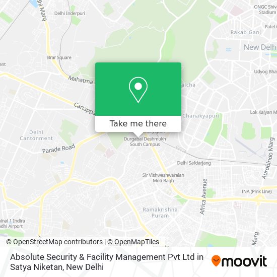 Absolute Security & Facility Management Pvt Ltd in Satya Niketan map