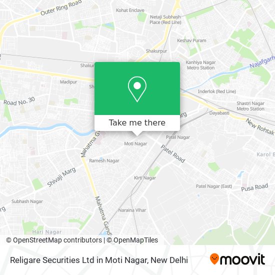 Religare Securities Ltd in Moti Nagar map